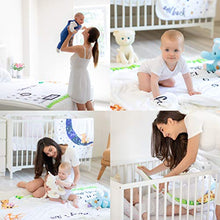 Load image into Gallery viewer, Baby Monthly Milestone Blanket | for Boy or Girl, Unisex | Month Blanket Baby for Pictures | Jungle Safari, Giraffe & Monkey Theme | Personalized Shower Gifts New Moms | Track Age & Growth