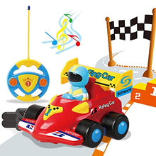 Load image into Gallery viewer, SOKA My First Remote Controlled Racing Car for Toddlers with Sound and Light Toy car Birthday Gift Present for Boys Girls - Red