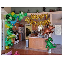Load image into Gallery viewer, Dinosaur Birthday Party Decorations 214 pcs Happy Birthday Banner Garland & Arch Kit Dino Party Supplies Dinosaur Party Balloons
