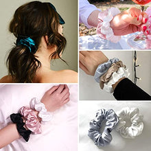 Load image into Gallery viewer, LILYSILK Silk Hair Scrunchies for Frizz Prevention, 100% Mulberry Silk Hair Ties for Breakage Prevention, Elastic ponytail Holders(Coffee, 2Pcs)
