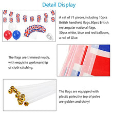 Load image into Gallery viewer, WEDNOK Union Jack Flag Set, 30pcs Red White Blue Balloons 10pcs British Flags 10m x 30pcs United Kingdom Banner for Queen Platinum Jubilee Decoration 2022 Celebration Birthday 70 Years Party VE Day