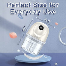 Load image into Gallery viewer, Electric Mini Vegetable Chopper, Mini angel 200ml Portable Garlic Rechargeable Chopper with 3 Sharp Blades Grinder Chopped in 3S Cordless for Onions,Fruits,Nuts,Meat,Baby Food
