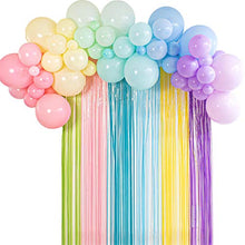 Load image into Gallery viewer, Pastel Balloon Garland Kit - Macaron Balloon Arch Kit for Parties - Small and Large Balloons, Gold Confetti, Mint, Pink Balloons, Balloon Pump, Balloon Tape etc - Latex Balloon Column