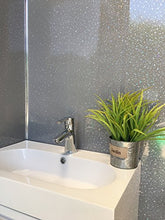 Load image into Gallery viewer, DBS Grey Sparkle PVC Bathroom Cladding Ceiling Panels Shower Wet Wall Kitchen (8 Panels)