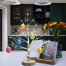Load image into Gallery viewer, Artificial Decorative Light Tree | 24 Warm White LED Star Batteries USB Operated Timer | Tabletop Decoration Centerpiece | Christmas Easter Holiday Party Indoor Decor 18 Inches (Grain Base 80Leds)