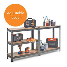 Load image into Gallery viewer, VonHaus 5 Tier Garage Shelving – Metal Racking, Steel & MDF Boltless Shelves - Massive 875kg Capacity 175KG per Shelf - 150cm H 75cm W 30cm D