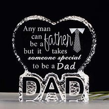 Load image into Gallery viewer, Crystal Birthday Gift for Dad, Father's Day Gifts from Daughter, Paperweight with DAD Letters