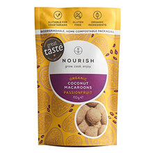 Load image into Gallery viewer, Nourish Organic Passionfruit Coconut Macaroons, Vegetarian, Gluten Free, Dairy Free, Keto Snacks, 110g Pack