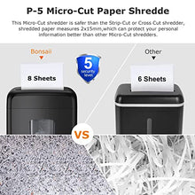 Load image into Gallery viewer, Bonsaii 8-Sheet Micro-Cut Paper Shredder,Special(P-5 High-Security 2x15mm) Domestic Shredder Use for Home Office with Removable Wheels, 15L pullout Waste bin, Black(C206-E)
