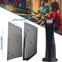 Load image into Gallery viewer, Faceplates for PS5 Plates Cover, Hard Shockproof Replacement Side Plates Shell for PS5 Disc Edition, Clear Anti-scratch Protective Case Skin Face Plates for PS5 Console(Transparent Black)