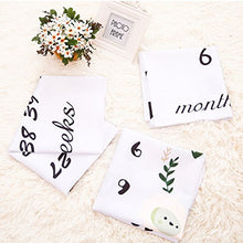 Load image into Gallery viewer, XMyth Baby Monthly Milestone Blanket, Newborn Photo Background Props, Super Soft Baby Swaddling Blanket for Photography-White