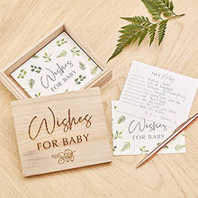 Load image into Gallery viewer, Ginger Ray Botanical Baby Shower Advice Cards & Keepsake Box Wood