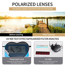 Load image into Gallery viewer, Dollger Heart Polarised Sunglasses Women's Metal Frame Trendy Cute Heart Shape Sunglasses UV400 Protection, Black frame/black lens