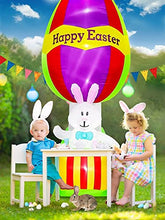 Load image into Gallery viewer, EBANKU 8.8 Ft Easter Inflatables Outdoor Decorations, Hot Air Balloon Bunny Happy Easter Egg Outdoor Indoor Holiday Decorations Bunny Blow Up Inflatables for Yard Lawn