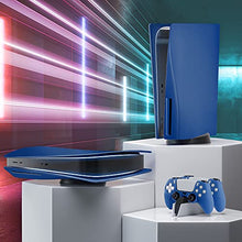 Load image into Gallery viewer, SIKEMAY PS5 Console Faceplate, Hard Shockproof Playstation 5 Face Plate Shell Skin Case, ABS Anti-Scratch Dustproof PS5 Gaming Console Cover Replacement Accessories for PS5 Disc Edition - Blue