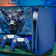 Load image into Gallery viewer, SIKEMAY PS5 Console Faceplate, Hard Shockproof Playstation 5 Face Plate Shell Skin Case, ABS Anti-Scratch Dustproof PS5 Gaming Console Cover Replacement Accessories for PS5 Disc Edition - Blue
