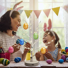 Load image into Gallery viewer, Hypestar Twig Tree with Lights,Valentine Decorations with 80 LED,White twig Tree with Timer,Battery/USB Operated Led Tree,Artificial Tree for Christmas Wedding and Easter Decor (80LED Grain Base)
