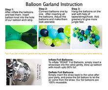 Load image into Gallery viewer, JW Passion Dinosaur Party Decorations Balloons Garland Kit with ROAR Foil Balloon and Little Dino Happy Birthday Banner for Boys 1 2 3 4 Birthday Party Baby Shower Decor