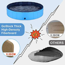 Load image into Gallery viewer, GoStock Dog Pool Plastic Dog Paddling Pool Dog Swimming Pool Portable PVC Dog Baths for Large Dogs Doggy Pool Bathing Tub Kid Pet Pool for Indoor/Outdoor (Bonus Pet Bath Brush) 32"x8" Small