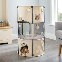 Load image into Gallery viewer, WeRChristmas Foldable Cat Playing House - Cream