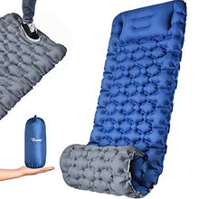 Load image into Gallery viewer, OCOOKO Self Inflating Camping Mat - Widen & Thicken Sleeping Mat Pad with Pillow Waterproof Folding Foot Pump Camp Mattress for Backpacking Hiking Traveling