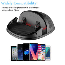 Load image into Gallery viewer, Car Mount Holder,Silicone Pad Non-Slip Dash Mat Suit for Max Thick 12mm 7“Cell Phone Car Dashboard Holder Cradle Dockfor iPhone X/8 plus/7plus/6s plus,Samsung Galaxy, LG, Huawei,Google Nexus(Black)