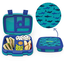 Load image into Gallery viewer, Bentgo Kids Prints (Sharks) - Leak-Proof, 5-Compartment Bento-Style Kids Lunch Box - Ideal Portion Sizes for Ages 3 to 7 - BPA-Free and Food-Safe Materials