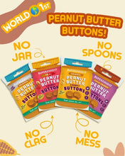 Load image into Gallery viewer, SUPERFOODIO Peanut Butter Buttons | 20g x 6 Original Keto+ packs | Low Carb & Keto Snack | Vegan | All-Natural Ingredients | Protein | No Refined Sugar | (20g x 6 Packs)