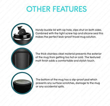 Load image into Gallery viewer, Travel Mug, Insulated Thermal Coffee Cup with Leakproof Lid, 510ml, UK Brand, Stainless Steel, Reusable, Large Size, Keep Drinks Hot and Cold, 17oz, Blue…