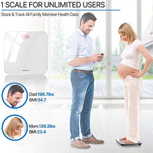 Load image into Gallery viewer, RENPHO Bluetooth BMI Bathroom Scales, Digital Body Weight Scale with High Precision Sensors and Smartphone App - White