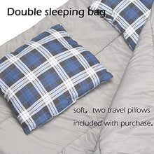 Load image into Gallery viewer, ACTIVE FOREVER Double Sleeping Bag, Lightweight Waterproof 2 Person Sleeping Bag With 2 Pillows For Cold Autumn And Winter (0 ℃ -10 ℃) Camping, Backpacking, Or Hiking Outdoor (Double) …