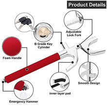 Load image into Gallery viewer, Turnart Steering Wheel Lock Universal Car Lock Anti-Theft Device Retractable Steering Lock With 3 Keys For Auto/Truck/Suv/Van(Red)