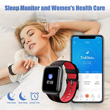 Load image into Gallery viewer, AIKELA Smart Watch Fitness Trackers With Blood Oxygen,Blood Pressure,Heart Rate,Sleep Monitor 5ATM Waterproof Activity Trackers Pedometer Sports Fitness Watches For Women Men For iOS Android(red)