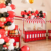 Load image into Gallery viewer, 125pcs Gold Black Red Confetti Balloon Arch Garland Kit - Gold White Black Red Confetti Balloons for Graduation New Year Party Wedding Birthday Baby Shower Decorations