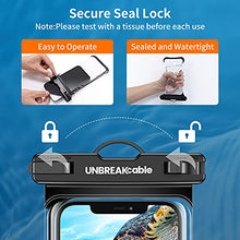 Load image into Gallery viewer, UNBREAKcable Waterproof Phone Case,2-Pack IPX8 Universal Waterproof Phone Pouch Dry Bag for iPhone 13 12 11 Pro Max XR X XS SE 2020 8 Plus Samsung S22 Ultra S21 S10 S9 Huawei P40 P20 Mate 40 up to 7"