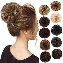 Load image into Gallery viewer, Messy Hair Bun Hair Scrunchies Bun Extension Curly Wavy Messy Synthetic Chignon Updo Hairpiece for Women and Girls