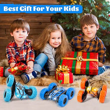 Load image into Gallery viewer, Remote Control Car, 4WD Rc Stunt Car Toys, 360°Flips Double Sided Rotating Vehicles with Sharp Headlights, 2.4GHz Music Christmas Car Toy for 6 7 8 9 10 Years Old Boys