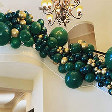 Load image into Gallery viewer, Captank Green Gold Balloons Garland Arch kit 70 Latex Dark Green Balloon Metallic Gold Balloon Green Jungle theme Party Decorate Kit for Adult Birthday Anniversary Christmas Picnic Party Decor