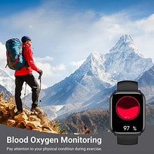 Load image into Gallery viewer, HOAIYO Smart Watch, 1.8" Full Touch Fitness Tracker with Blood Oxygen, Heart Rate Monitor, 5ATM Waterproof Outdoor Sports Smartwatch for Men Women for Android iOS Phones (1.8", Black)