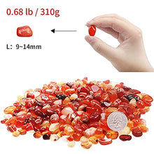 Load image into Gallery viewer, YiYa Red Agate Stone Tumbled Stones Gemstone Natural Crystal Quartz for Home Decoration Vase Filler Swimming Pool Bottom Potted Bottom Decoration (About 0.68 lb(310g)/Bag)