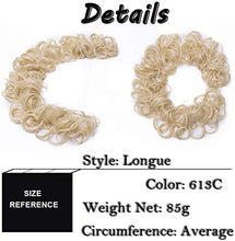 Load image into Gallery viewer, SEGO Bleach Blonde Long Scrunchie Scrunchy Updos Voluminous Hair Bun Synthetic Curly Messy Chignon Ponytail Hairpiece