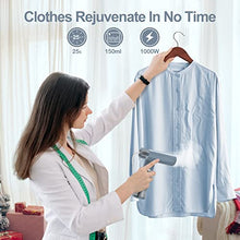 Load image into Gallery viewer, Cosicosy Travel Clothes Steamer, Garment Steamer Handheld Steamer for Clothes Portable Iron Steamer Wrinkle Remover for Home with Fast 25s Heat-up Detachable Water Tank Blue
