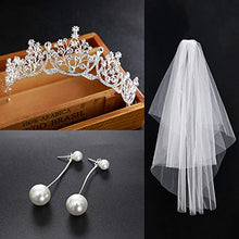 Load image into Gallery viewer, Bridal Tiara Wedding Tiara Crystal Rhinestones Bridal Tiara Crown Headband for Girl Women Decoration on Birthday Wedding Party Prom