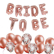 Load image into Gallery viewer, DOJoykey Hen Party Decoration Balloons Set, 1 pcs Bride To Be Balloons, 14 pcs Latex Balloons, 5 pcs Different Foil Balloons, 2 pcs Heart Shape Foil Balloons, 2 Meter Star Shape Hanging Garland