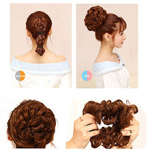 Load image into Gallery viewer, Super Thick Scrunchies Extension Curly Messy Bun Hair Pieces for Women Donut Updo Ponytail Hair Chignons Wine Red