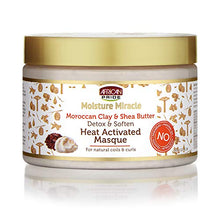 Load image into Gallery viewer, African Pride Moisture Miracle Moroccan Clay & Shea Butter Heat Activated Masque, 12 oz