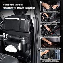 Load image into Gallery viewer, Tsumbay Car Organiser, Car Backseat Organiser with Foldable Tray Table, Car Storage Organiser with Tissue Box, Car Tidy Organiser with 8 Pockets for Parents Drivers - 1 Piece