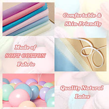 Load image into Gallery viewer, Alintor 46 Flags 40.6ft Bunting, Macarons Fabric Bunting + 18 Pastel Balloons, Birthday Bunting, Easter Bunting Ideal for Indoor Outdoor Ramadan, Baby Shower Banner, Garden Party Decorations