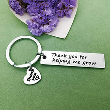 Load image into Gallery viewer, Thank You for Helping Me Grow Keyring Teacher Appreciation Gifts Teacher Keyring,Graduation Gifts for Teachers from Student,Thank You Gifts for Teacher Gift for Teachers' Day Thanksgiving Day