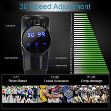 Load image into Gallery viewer, Massage Gun Deep Tissue UK, Udream 30 Speeds Powerful Percussion Massager with 8 Massage Heads, Fascia Gun Muscle Gun with LCD Display, Low Noise Muscle Pain Relief Recovery